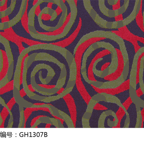 簇绒四色提花圈绒-GH1307B